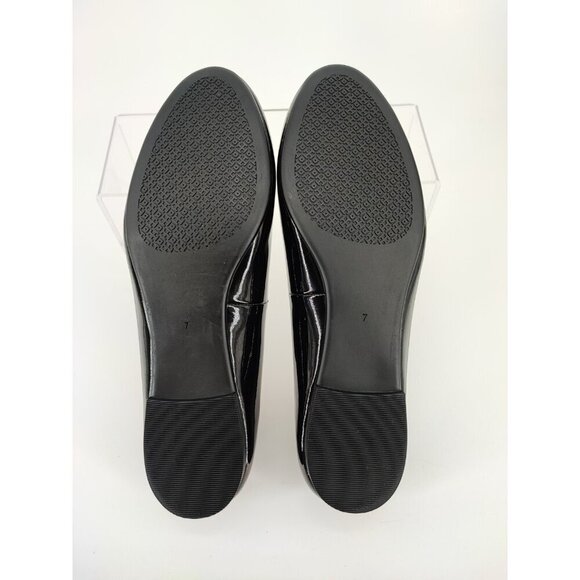 Tory Burch Women's Chelsea Leather Cap Toe Black Ballet Flats Size 7M US - Picture 7 of 8